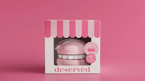 Badebombe Macaron Raspberry Vanilla deserved