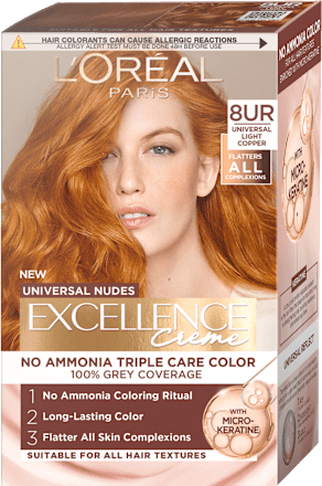 Боя за коса Nr.8UR Universal Light Copper L'ORÉAL PARiS EXCELLENCE Creme