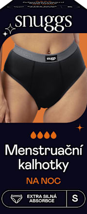 Menštruačné nohavičky na noc, čierne, veľ. S snuggs