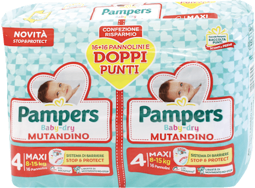 Pannolini Baby-dry MUTANDINO taglia 4 maxi Bipacco (8-15 kg) Pampers