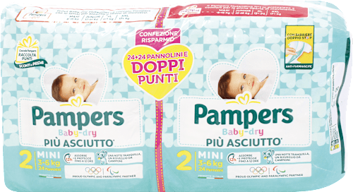 Pannolini Baby-dry taglia 2 mini Bipacco (3-6 kg) Pampers