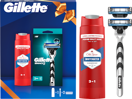 Darčekové balenie Gillette Mach3 + Old Spice Whitewater Gillette