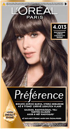 barva na vlasy 4.013 Rafinovaná hnědá L'ORÉAL PARiS PRÉFÉRENCE