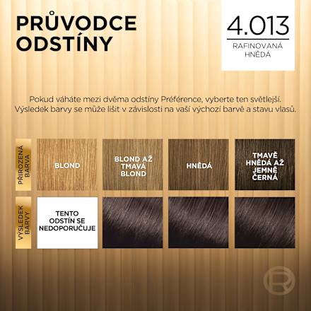 barva na vlasy 4.013 Rafinovaná hnědá L'ORÉAL PARiS PRÉFÉRENCE