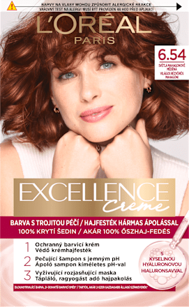 barva na vlasy Excellence Creme, 6.54 Světlá mahagonově měděná L'ORÉAL PARiS EXCELLENCE Creme