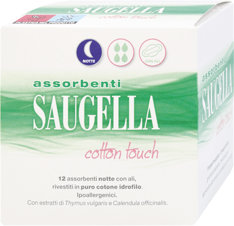 Assorbenti notte con ali cotton touch SAUGELLA