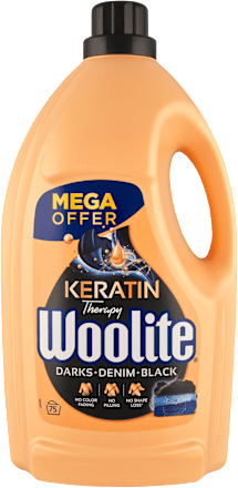 prací gel s keratinem Dark Denim Black Woolite