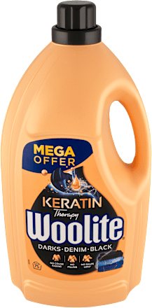 prací gel s keratinem Dark Denim Black Woolite