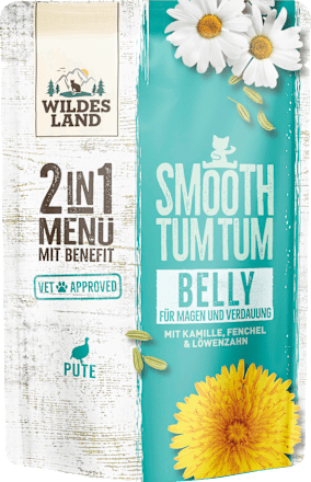 Nassfutter Katze mit Pute, belly, 2in1 Menü mit Benefit Wildes Land