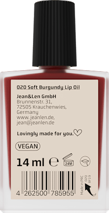 Lippenöl The Tinted Glow Lip Oil 020 Soft Burgundy Jean&Len