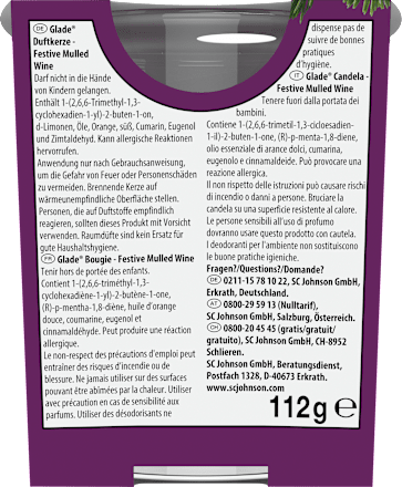 Duftkerze im Glas Festive Mulled Wine glade