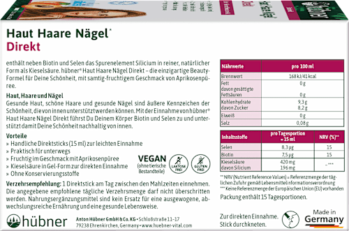 Haut Haare Nägel Direktsticks 15 St hübner