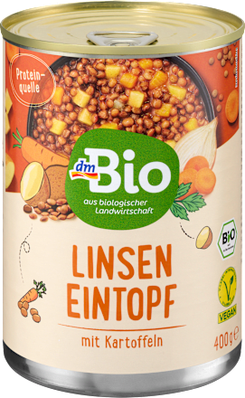 Eintopf, Linsen mit Kartoffeln dmBio