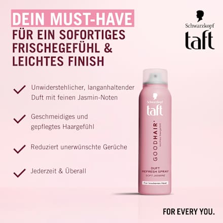 Refresh Spray Good Hair Soft Jasmine Schwarzkopf taft