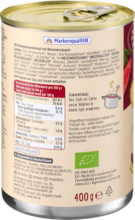 Chilli sin carne dmBio