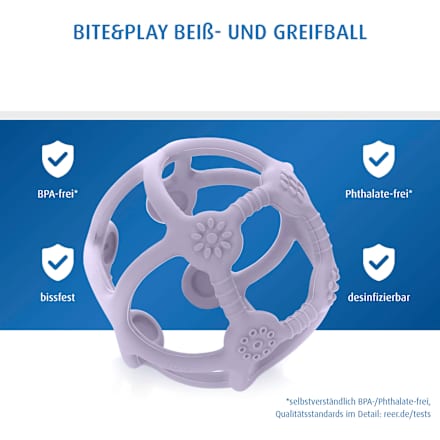 Beiß- und Greifball Bite & Play lila Reer
