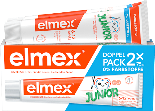 Zahnpasta Kinder Junior 6-12 Jahren (2x75ml) elmex