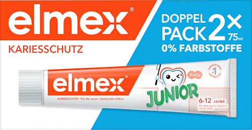 Zahnpasta Kinder Junior 6-12 Jahren (2x75ml) elmex