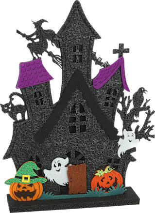 Filzaufsteller Halloweenhaus (27 cm) Dekorieren & Einrichten