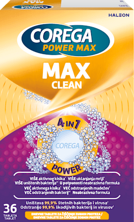 Tablete za čiščenje zobnih protez Max Clean COREGA