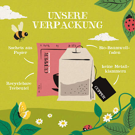 Kräutertee Spring Bloom mit Zitronenverbene, Orange & Zitrone (20 Beutel) Cupper