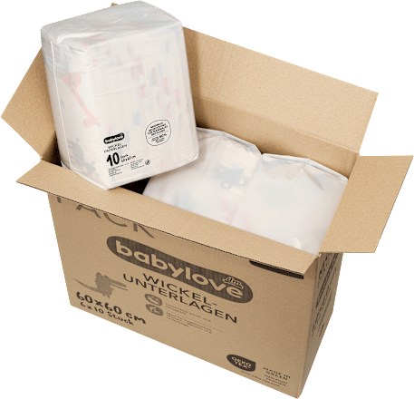 Wickelunterlage 60x 60 cm Monats Pack babylove