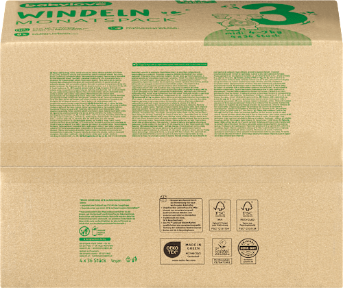 Windeln Gr. 3 midi (4-9 kg) Monatspack babylove