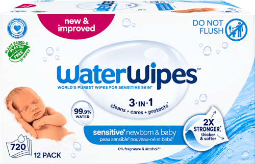 ubrousky vlhčené Newborn&Baby 3in1, 12x60 ks WaterWipes
