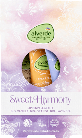 Darčekové balenie na starostlivosť o pery Sweet Harmony alverde NATURKOSMETIK