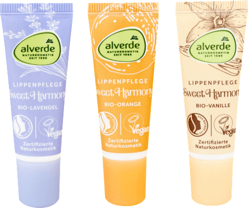 Darčekové balenie na starostlivosť o pery Sweet Harmony alverde NATURKOSMETIK