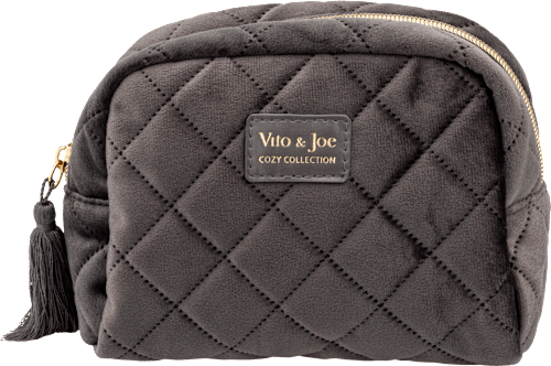 Kosmetiktasche gesteppt khaki-grau Vito & Joe