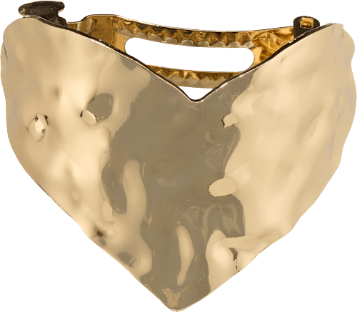 Patentspange Herz, Gold-Optik LANGHAARMÄDCHEN