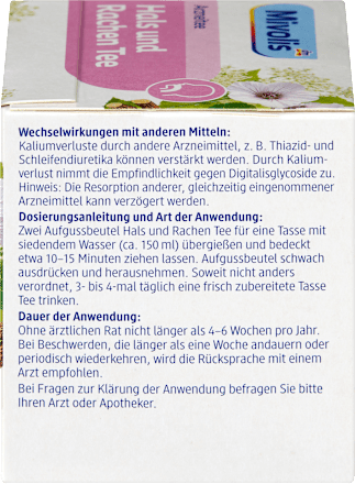 Arzneitee, Hals & Rachen Tee (12 Beutel) Mivolis