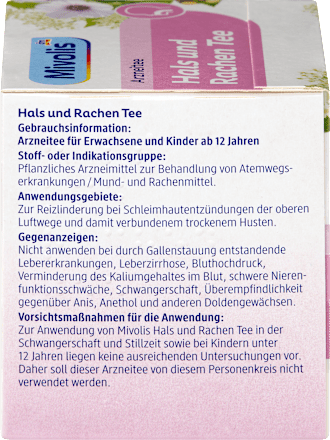 Arzneitee, Hals & Rachen Tee (12 Beutel) Mivolis
