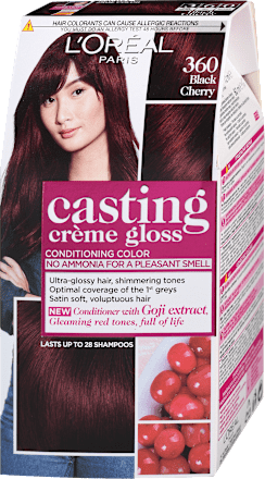 Barva za lase, 360 Črna češnja L'ORÉAL PARiS casting CRÈME GLOSS