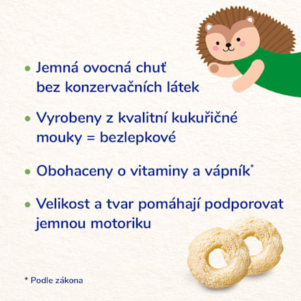 křupky Prstýnky s příchutí jablko Sunar