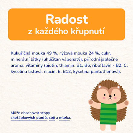 křupky Prstýnky s příchutí jablko Sunar