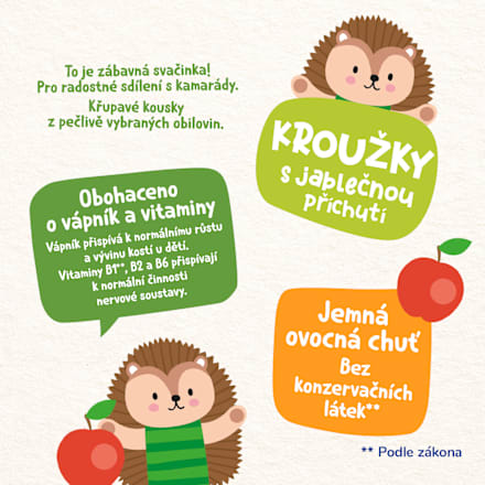 křupky Prstýnky s příchutí jablko Sunar