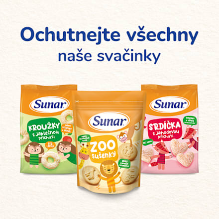 křupky Prstýnky s příchutí jablko Sunar