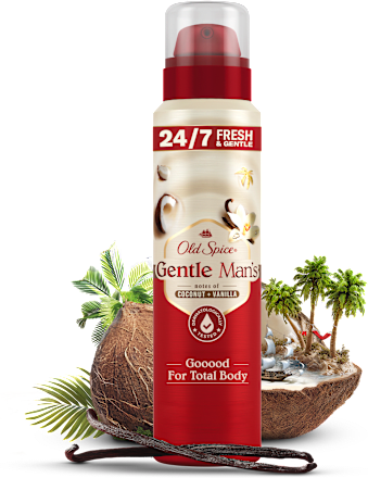 Pánsky dezodorant v spreji Gentle Man's Coconut + Vanilla Old Spice