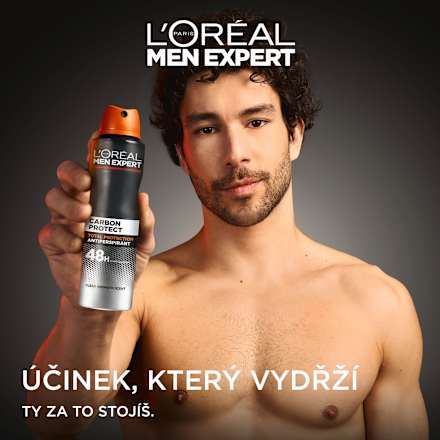 antiperspirant sprej Carbon Protect L'ORÉAL PARiS MEN EXPERT