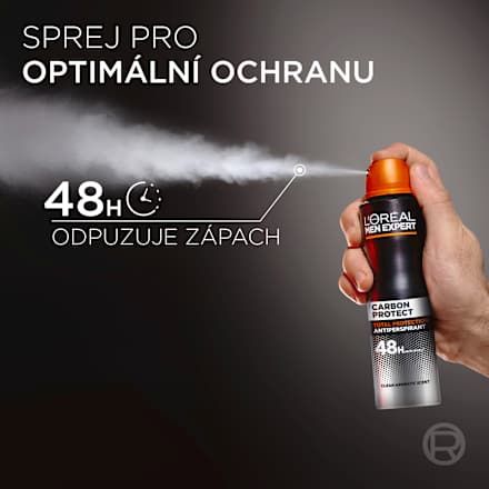 antiperspirant sprej Carbon Protect L'ORÉAL PARiS MEN EXPERT