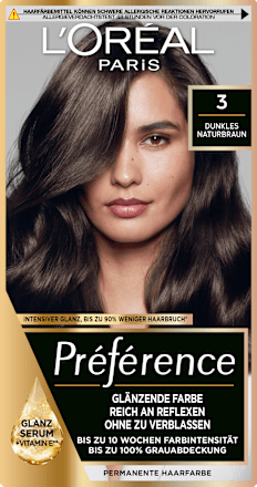 Premium-Intensiv-Glanz Farbe - Nr. 3 Brasilia/Dunkles Naturbraun L'ORÉAL PARiS PRÉFÉRENCE
