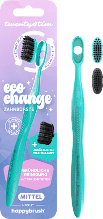 Zahnbürste Eco Change mit Aufsteckbürste Twenty4Tim happybrush