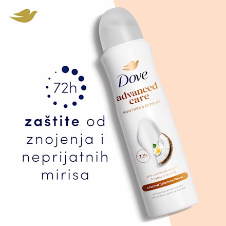 advanced CARE coconut & jasmine flower antiperspirant dezodorans u spreju Dove