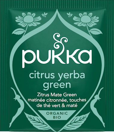 Kräutertee, Zitrus Mate Green (20 Beutel) pukka