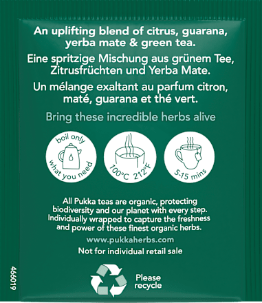 Kräutertee, Zitrus Mate Green (20 Beutel) pukka