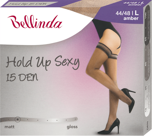 samodržící punčochy Hold Up Sexy amber, vel. 44-48 Bellinda