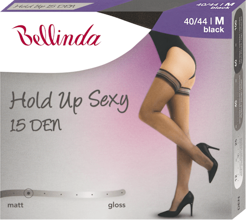 samodržící punčochy Hold Up Sexy černé, vel. 40-44 Bellinda