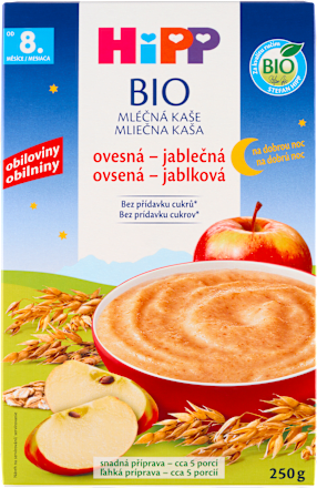 BIO mléčná kaše ovesná - jablečná HiPP